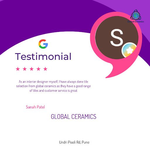 Sanah Patel from Pune raves about her experience at GLOBAL CERAMICS, praising the vast collection… post image