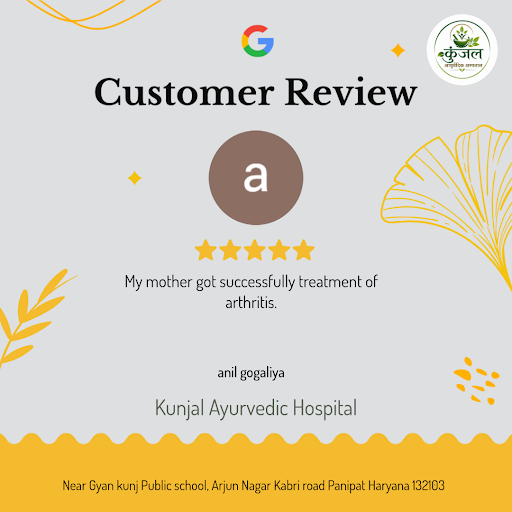 Anil Gogaliya from Panipat can't stop raving about his experience at Kunjal Ayurvedic Hospital! H… post image