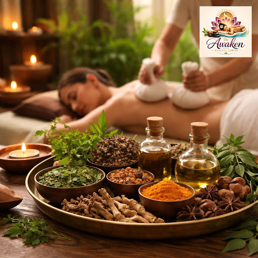 Experience the healing power of traditional Ayurvedic herbs at The Awaken Massage Centre in McLeo… post image
