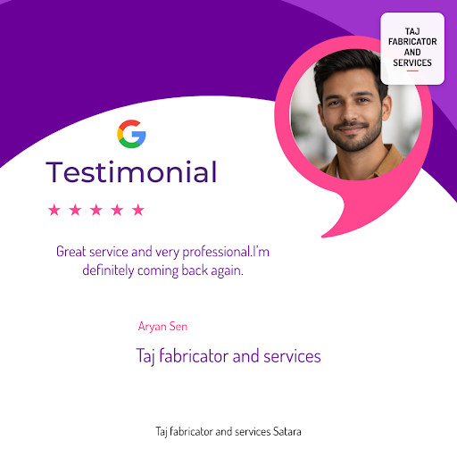 Aryan Sen's outstanding experience with Taj Fabricator and Services in Pimpri! He loved the excep… post image