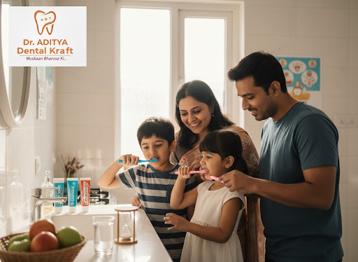 Healthy, cavity-free smiles start with the right daily habits. At Dr. Aditya Dental Kraft in Ghaz… post image