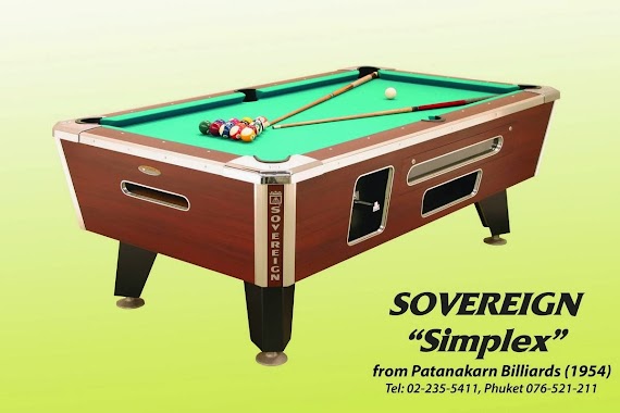 Pattaya Pool Tables SOVEREIGN by Patanakarn Billiards, Author: Pattaya Pool Tables "SOVEREIGN" by Patanakarn Billiards