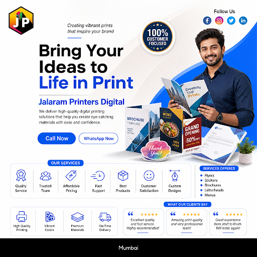 Jalaram Printers Digital specializes in high-quality brochure printing to showcase your business.… post image