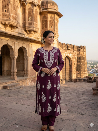 Summer Special: Lucknowi Chikankari Rayon Kur post image