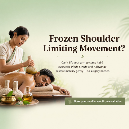 A frozen shoulder that limits movement can make simple tasks difficult. Ayurvedic Pinda Sweda and… post image