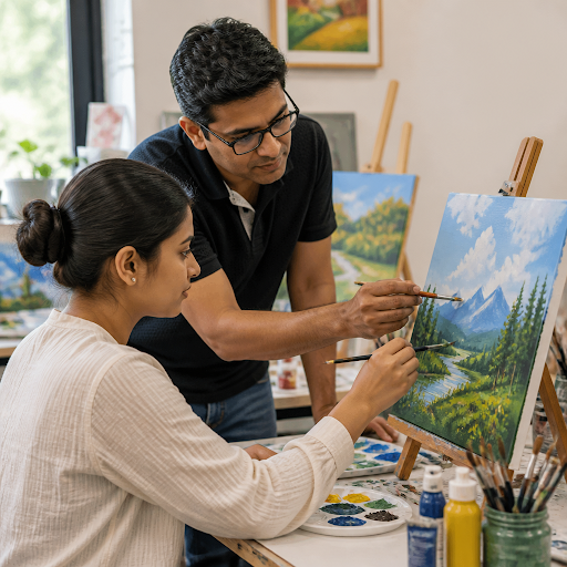 Ready to start painting but not sure where to begin? At Bhaskar Mandolu Art Gallery & Painting Cl… post image