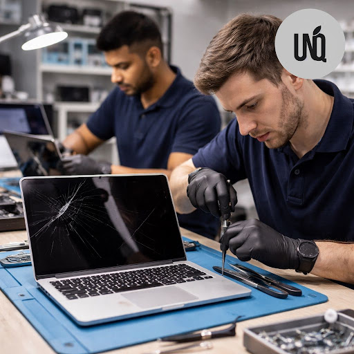 Is your MacBook screen cracked, flickering or showing lines? At Unique Solutions India in Vijayka… post image