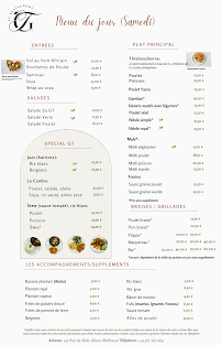 Menu Le Restaurant GT Cuisine Gastronomique Africaine Page 4