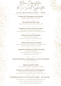 Menu Restaurant Le Grand Large - Rivedoux Plage - Terrasse face mer Page 2