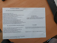 Menu Creperie pizzeria la fabrique Page 1