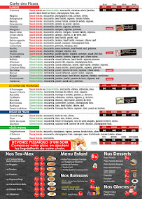 Menu Pizzeria du Vaudreuil Page 1