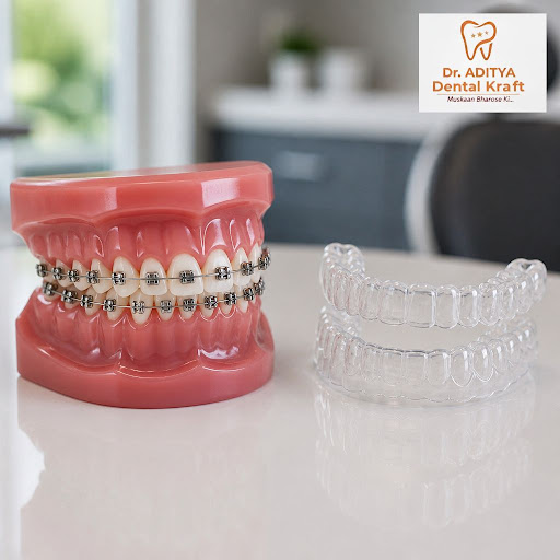 Confused between traditional braces and clear aligners? At Dr. Aditya Dental Kraft in Ghaziabad,… post image