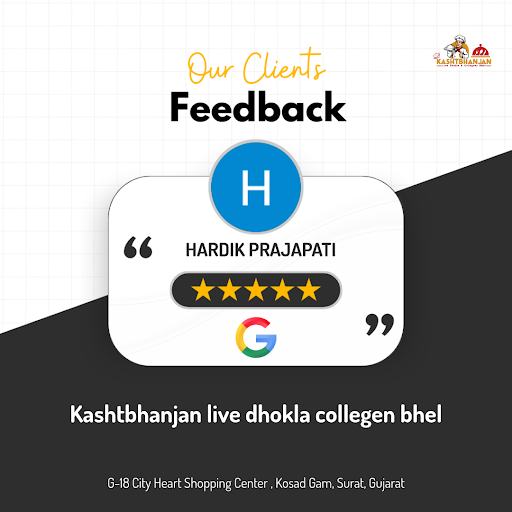 HARDIK's delightful experience at Kashtbhanjan live dhokla collegen bhel in Surat! He raves about… post image