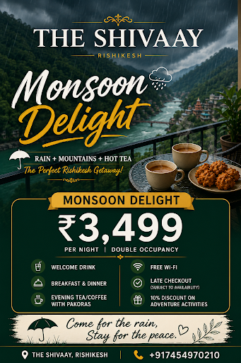 🌧️ Monsoon is the perfect time to experience the beauty of Rishikesh! 🌿☕ post image