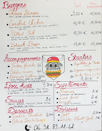Menu Blackyack burger Page 1
