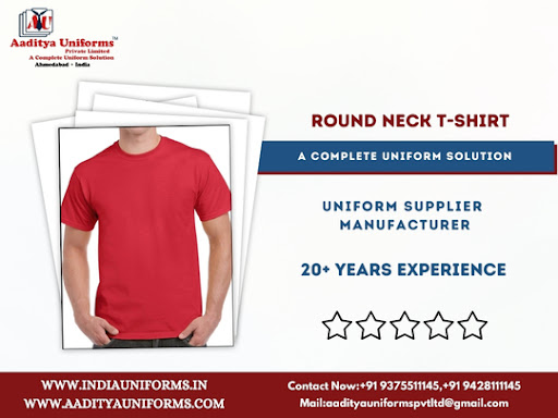 Round Neck T-Shirt Available At Aaditya Uniforms post image