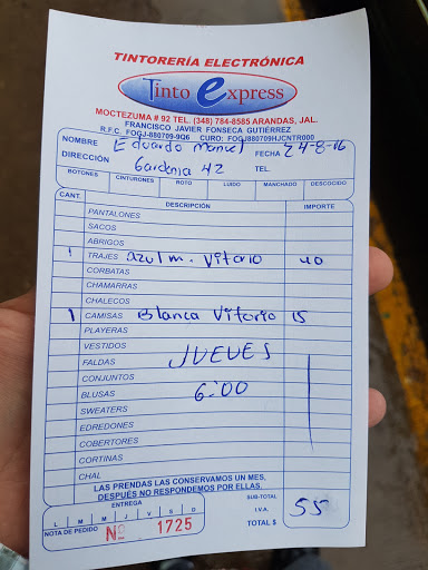 Tinto express - Visual
