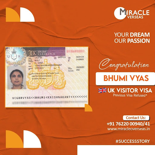 Embark on your journey with Miracle Overseas in Navrangpura! We specialize in securing UK visitor… post image