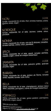 Menu Pizzeria Del Nonna Page 3