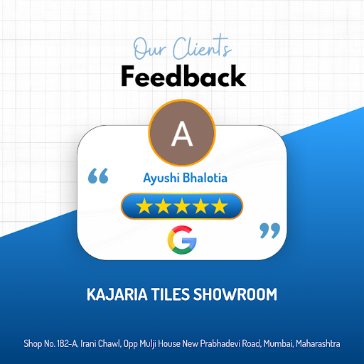 Ayushi's amazing experience at KAJARIA TILES SHOWROOM in Mumbai! She loved the exceptional servic…
