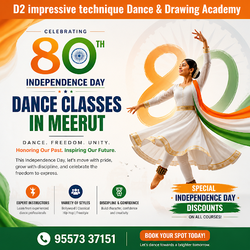 As the nation celebrates its 77th Independence Day, we at D2 impressive technique Dance & Drawing…