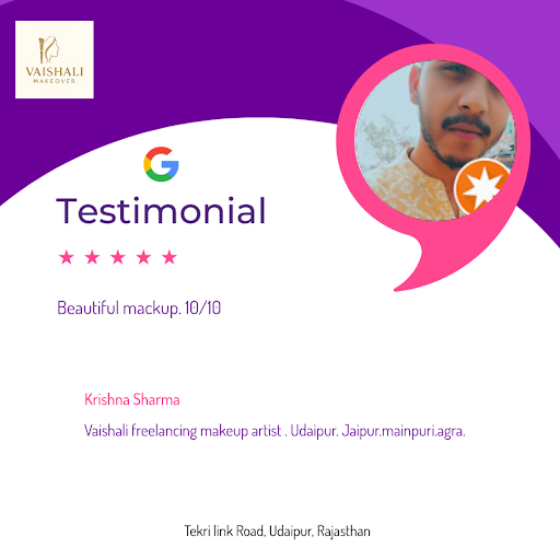 Krishna raves about her experience with Vaishali's makeup services in Udaipur! She loved her affo… post image