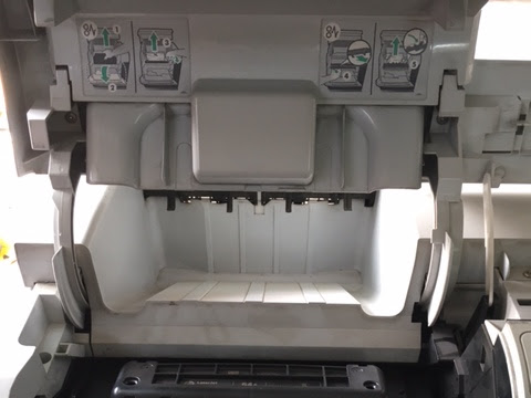 Printer being serviced