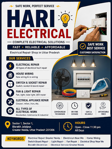 Hari Electrical – Electrical & Home Appliance Repair in Greater Noida post image