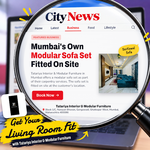 Tatariya Interior & Modular Furniture in Mumbai offers custom modular sofa sets fitted on site, p… post image