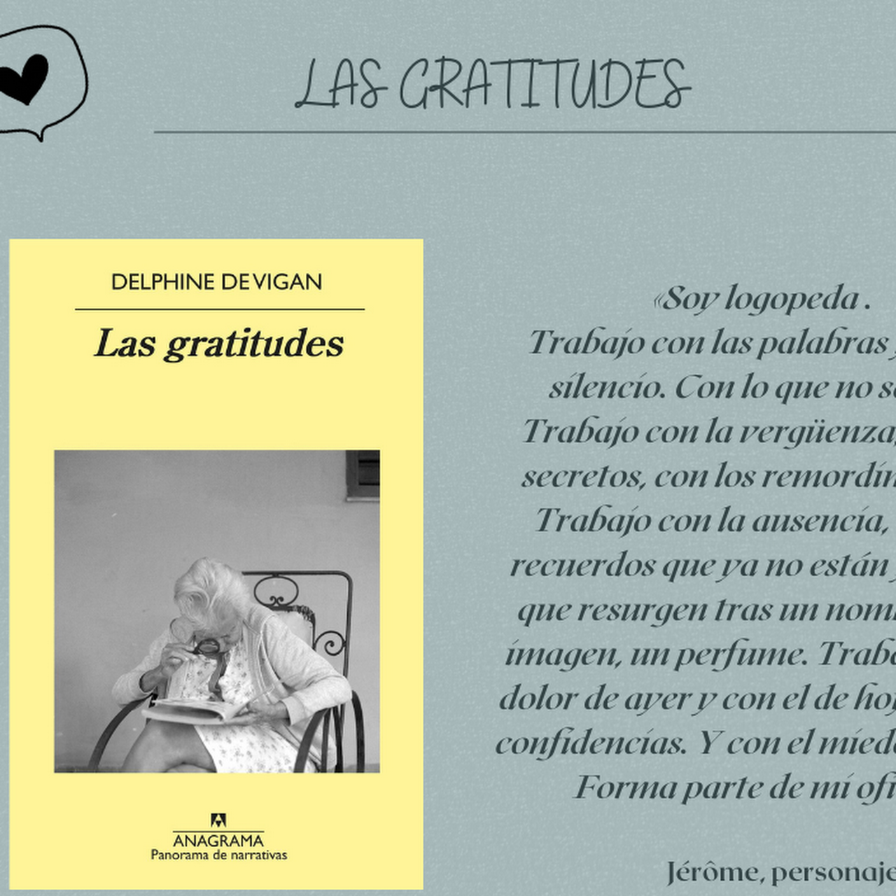 Las gratitudes - Audiolibro, Delphine de Vigan