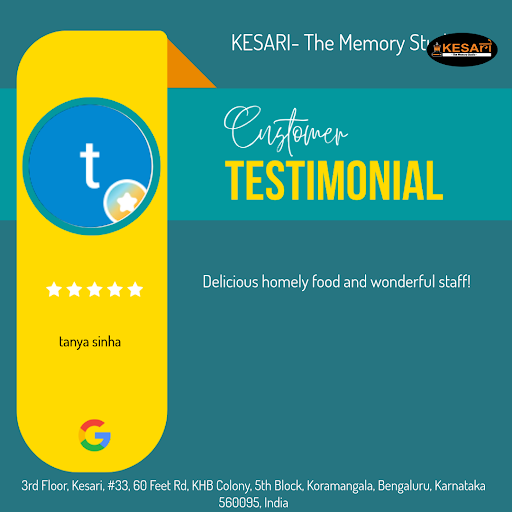 Tanya Sinha raves about her experience at KESARI- The Memory Studio, Bangalore's best events venu… post image