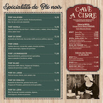 Menu Crêperie du Vieux Port Page 1