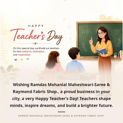 Wishing Ramdas Mohanlal Maheshwari-Saree & Raymond Fabric Shop., a proud business in your city, a… post image