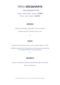 Menu La Table de L'Amirauté - Restaurant Brest Page 2