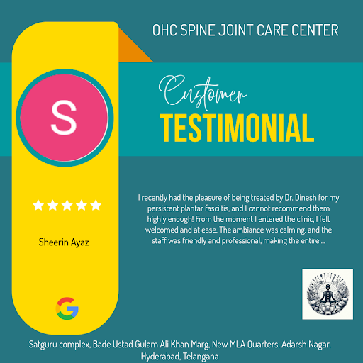 Sheerin gives a 5-star rating to OHC SPINE JOINT CARE CENTER in Hyderabad, praising their excepti… post image
