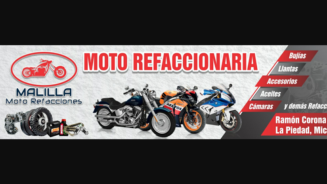 posibilidad menos Ministro Refaccionaria Malilla's Moto Refacciones - TODO LO QUE NECESITAS PARA  CUALQUIER TIPO DE MOTOCICLETA Y EL MEJOR SERVICIO DE REPARACION EN LA  PIEDAD. VISITA LA TIENA EN www.facebook.com