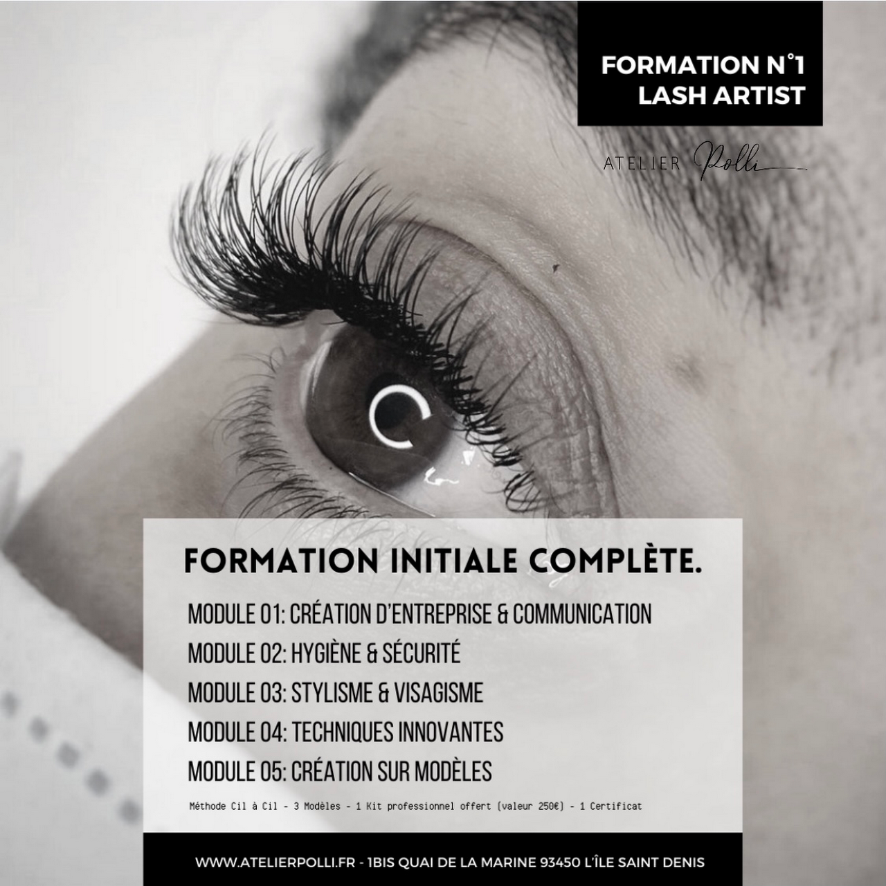 Atelier Polli Expert Du Regard Et De La Beaute Formations Extensions De Cils Microblading Fournisseur Extensions De Cils Formations