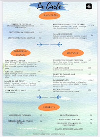 Menu Restaurant le Relais de L'Estuaire Page 1