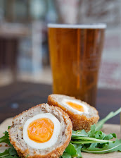 Soft Boiled Scotch Egg hp Sauce