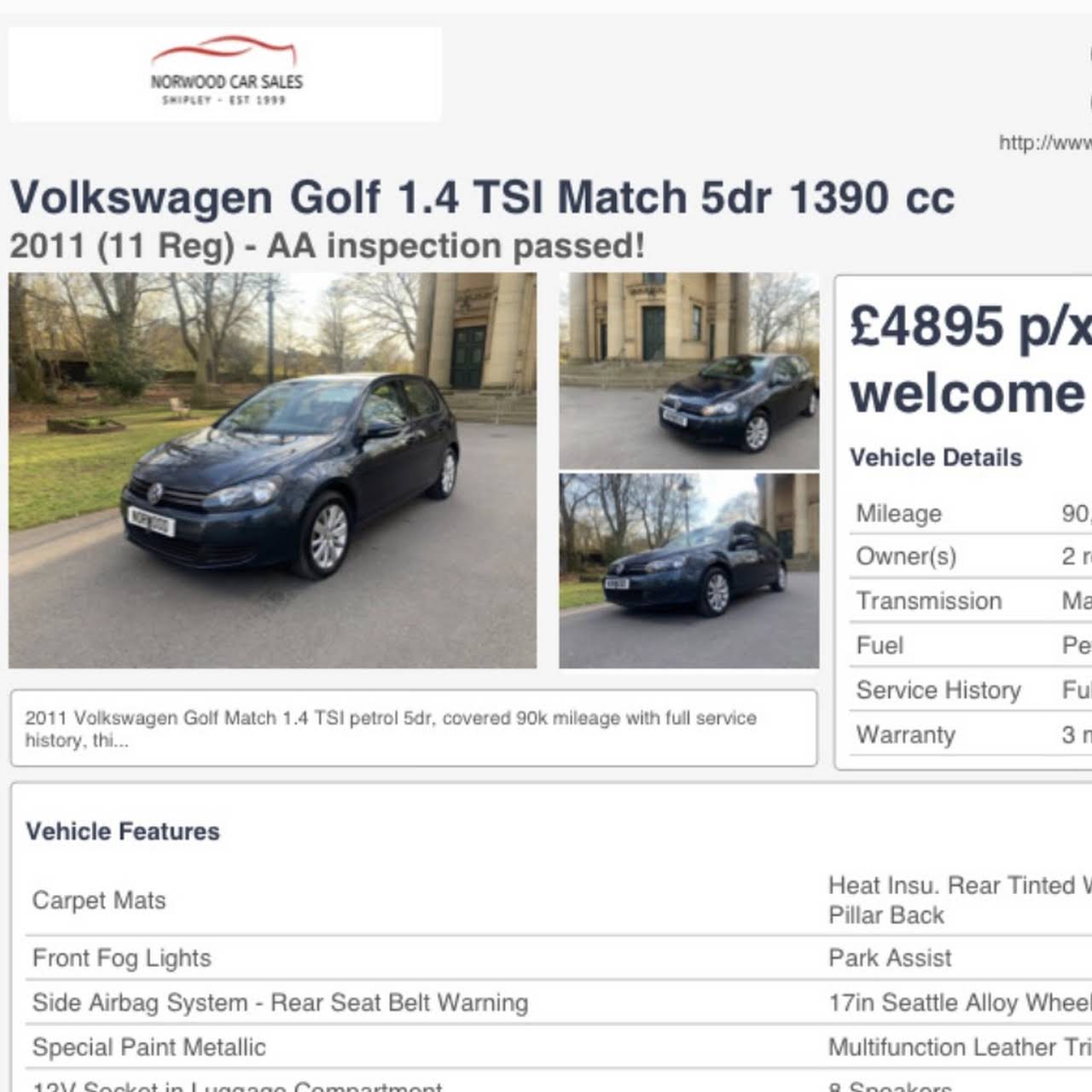 Norwood Car sales Motor Vehicle Dealer