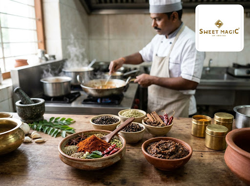 At Sweet Magic in Nanakramguda, our chefs bring the bold flavours of Chettinad straight to your p… post image