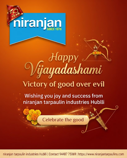Wishing everyone a very Happy Vijayadashami from our family at Niranjan Tarpaulin Industries Hubl… post image