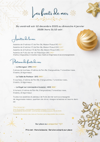 Menu Restaurant La Table du Pêcheur d’Ancenis Page 2