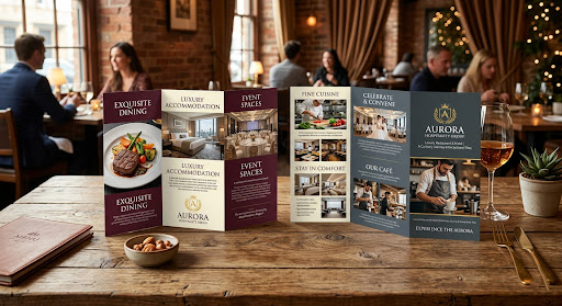 Brochures used for restaurants and hotels can be a great way to market your restaurant's menu, ac…