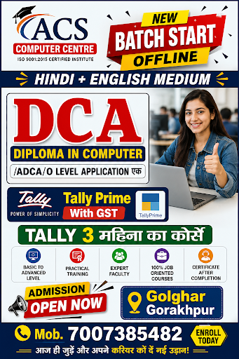 Unlock your potential with our DCA course at ACS Computer Center! 🌟 Dive into the world of compu…
