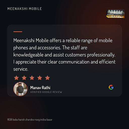 Manav Rathi's experience at Meenakshi Mobile in Jaipur was nothing short of exceptional! He loved… post image