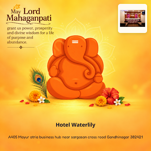 Celebrate Ganpati 2026 at Hotel Waterlily, Gandhinagar’s best hotel near Mahatma Mandir and HCB C… post image
