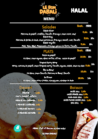 Menu Le Bon Dabali Page 1