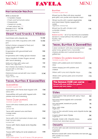 Menu FAVELA - TERRACE, BAR & KITCHEN Page 3