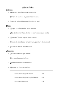 Menu Les délices du château Page 1